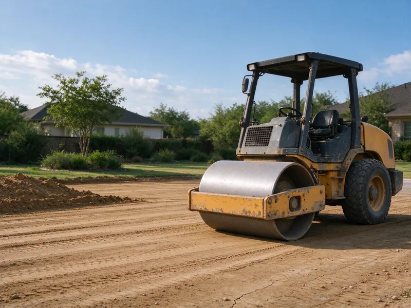 Driveway subgrade preparation equipment in Frisco, Texas