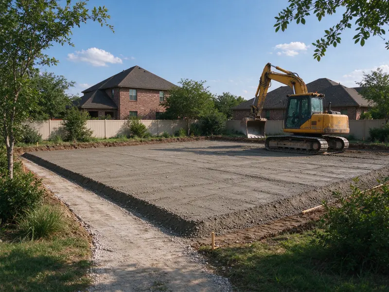 Prepared pad and orderly approach in Frisco, Texas