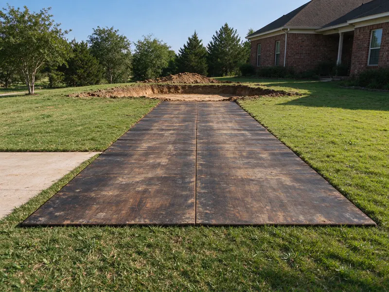 Protected access to residential excavation in Frisco, Texas