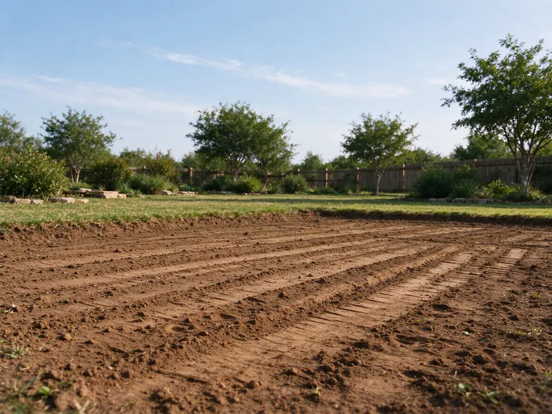 Rough grade soil surface in Frisco, Texas
